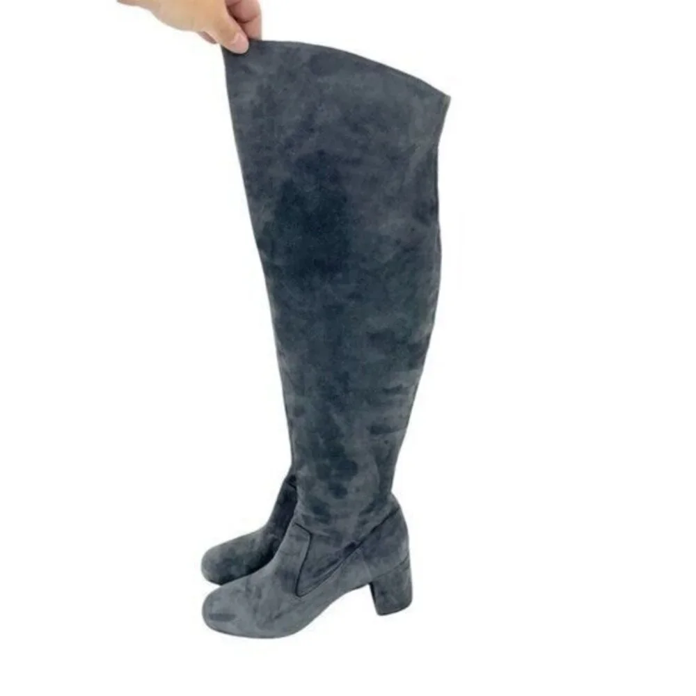 VINCE Blythe Grey Suede Leather Over the Knee Boots NEW SZ 8 NEW